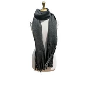 NWT! LUCKY Long-Fringe Soft Oversized Gray Scarf